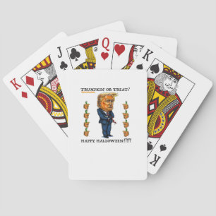 Trumpkin Or Treat Classic Poker Cards