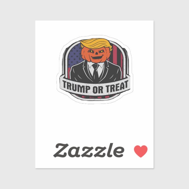 Trumpkin Or Treat Halloween - Political Costume Cl Sticker (Sheet)