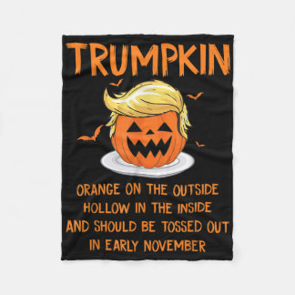 Trumpkin Orange On The Outside Anti-trump Hallowee Fleece Blanket