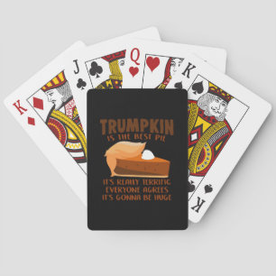 Trumpkin Pie Funny Thanksgiving Party Holiday Poker Cards