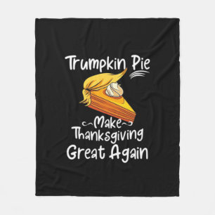 Trumpkin Pie Make Thanksgiving Great Again Basebal Fleece Blanket