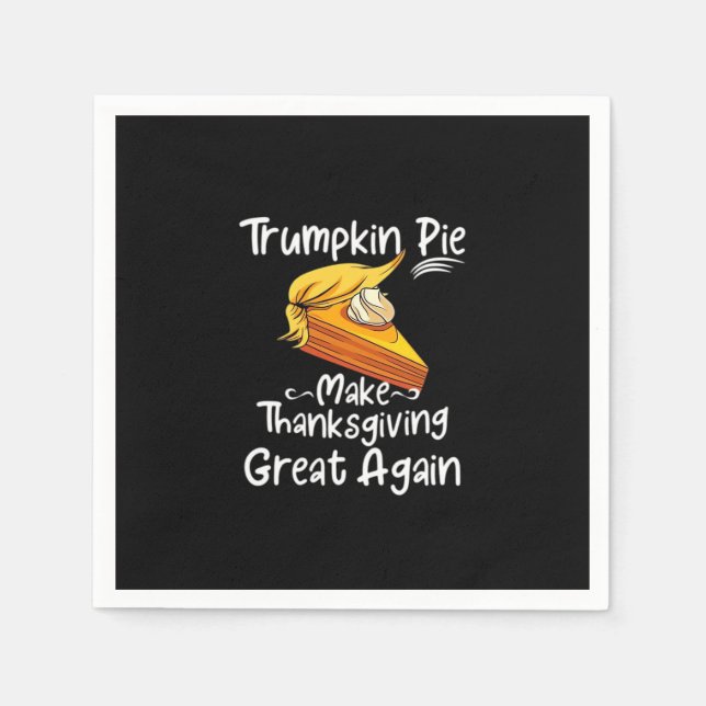 Trumpkin Pie Make Thanksgiving Great Again Basebal Napkins (Front)