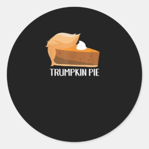 Trumpkin Pie Pumpkin Funny Thanksgiving Classic Round Sticker