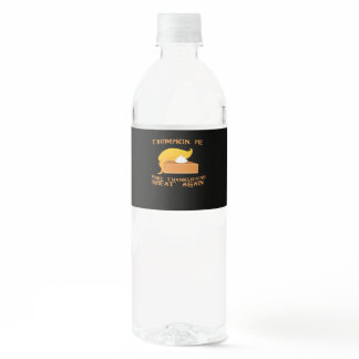 Trumpkin Pie Thanksgiving  Water Bottle Label