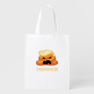 Trumpkin Poop Funny Halloween Grocery Bag