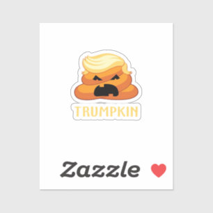 Trumpkin Poop Funny Halloween Sticker