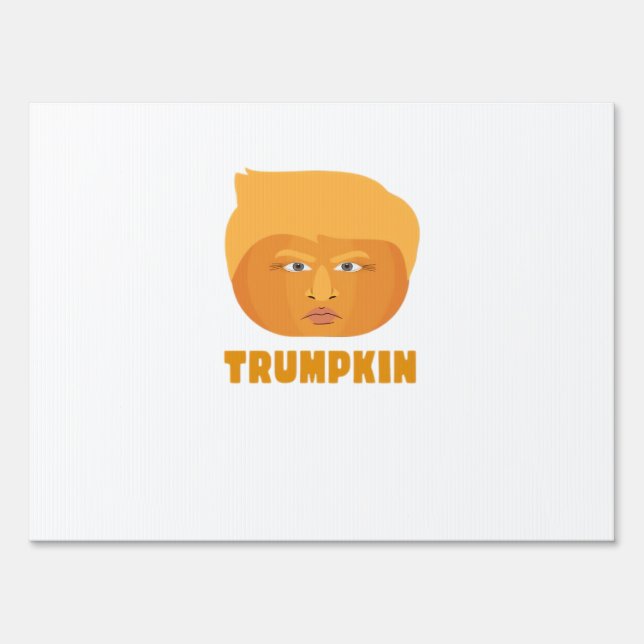Trumpkin Pumpkin Funny Halloween Design Classic Sign (Front)