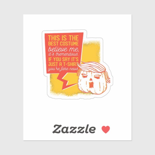Trumpkin Pumpkin Funny Halloween Quote Sticker (Sheet)