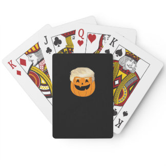 Trumpkin Pumpkin Halloween Classic Poker Cards