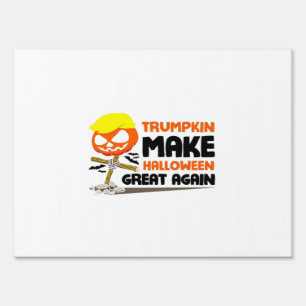 Trumpkin Pumpkin Halloween Classic Sign