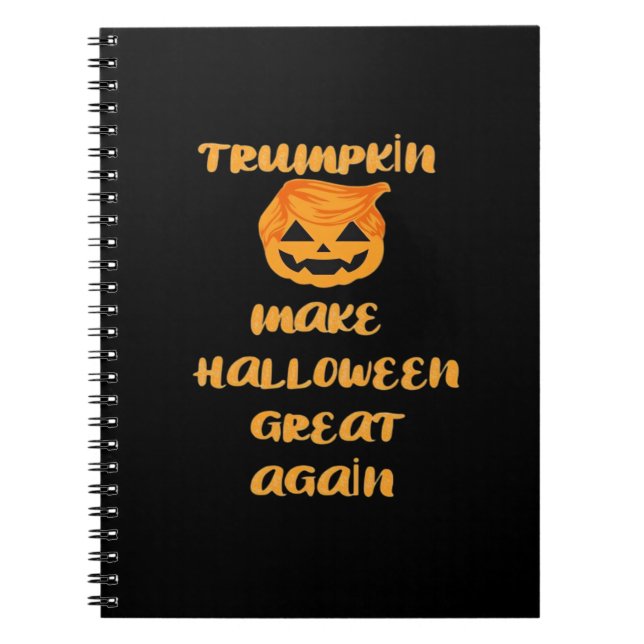 Trumpkin Pumpkin Halloween Design – Funny Autumn Q Notebook (Front)