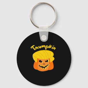 Trumpkin Pumpkin Halloween Design – Retro Slogan Keychain