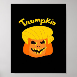 Trumpkin Pumpkin Halloween Design – Retro Slogan Poster