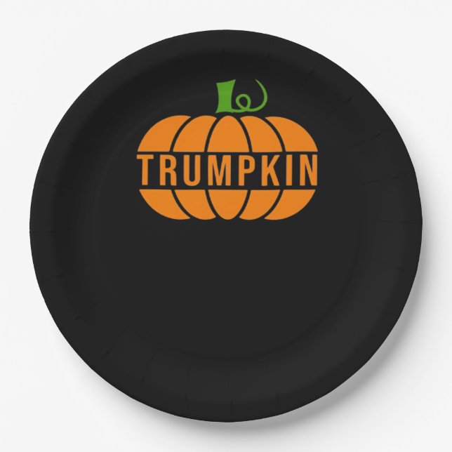 Trumpkin Pumpkin Paper Plates (Front)