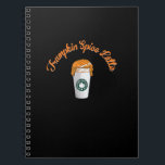 Trumpkin Pumpkin Spice Latte Holiday Coffee Notebook<br><div class="desc">A Trumpkin pumpkin spice latte holiday coffee design. Playful,  trendy,  and seasonal.</div>