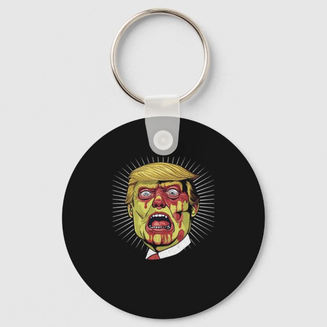 Trumpkin Retro Halloween   Keychain (Front)