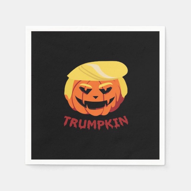 Trumpkin Scary Halloween Gift Classic Napkins (Front)
