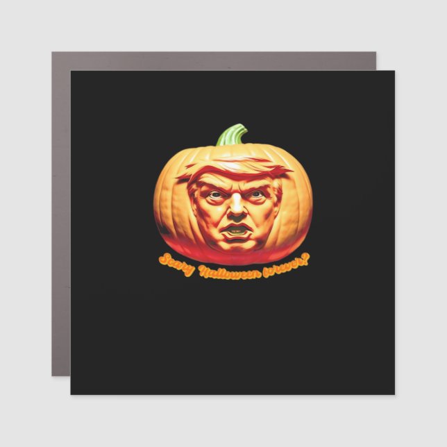 Trumpkin Scary Halloween Pumpkin Best Art Design C Car Magnet (Front)
