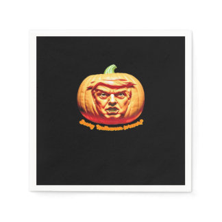 Trumpkin Scary Halloween Pumpkin Best Art Design C Napkins