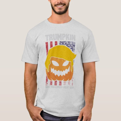 Trumpkin US Flag Pumpkin Head Trump Great Again T-Shirt Trumpkin US Flag Pumpkin Head Trump Great Again T_Shirt