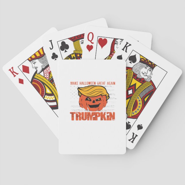 Trumpkin Usa Make Halloween Great Again Funny Poker Cards (Back)