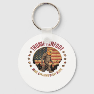 Trumpkinfoot Bigfoot Trumpkin Make Anything Great Keychain