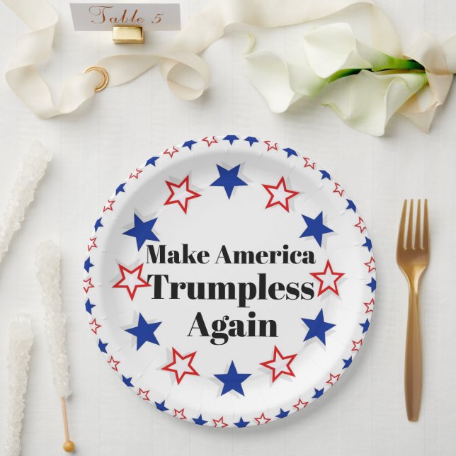 Trumpless Paper Plate (Wedding)