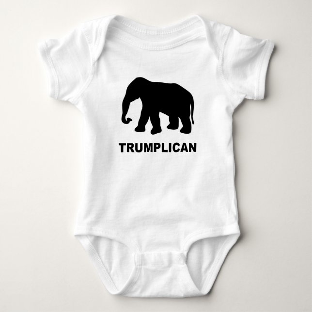 Trumplican popular Pro Donald Trump bold print Baby Bodysuit (Front)