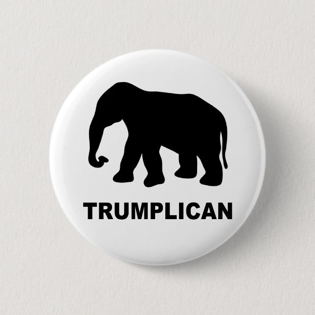 Trumplican popular Pro Donald Trump bold print Button (Front)