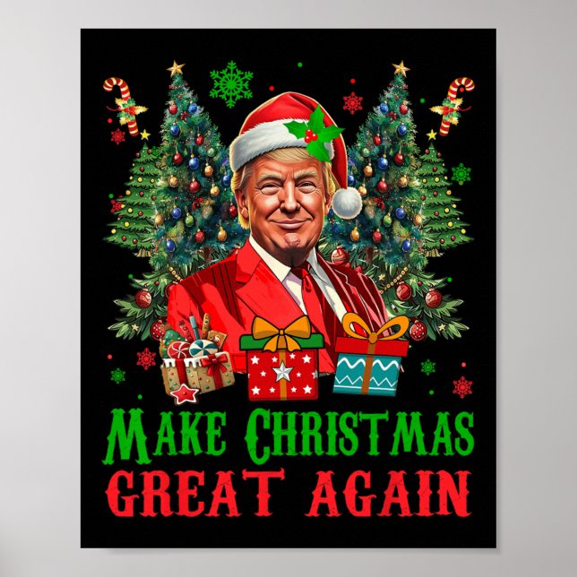 Trumpmas Make Christmas Great Again Santa Claus Do Poster (Front)