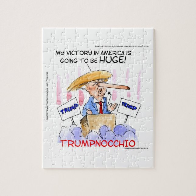 Trumpnocchio Funny Donald Trump Items Jigsaw Puzzle (Vertical)