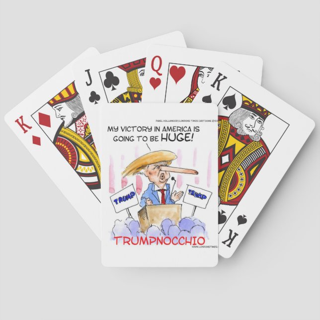 Trumpnocchio Funny Donald Trump Items Poker Cards (Back)