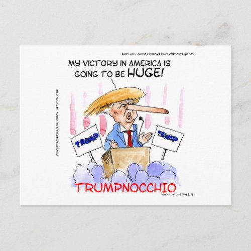 Trumpnocchio Funny Donald Trump Items Postcard