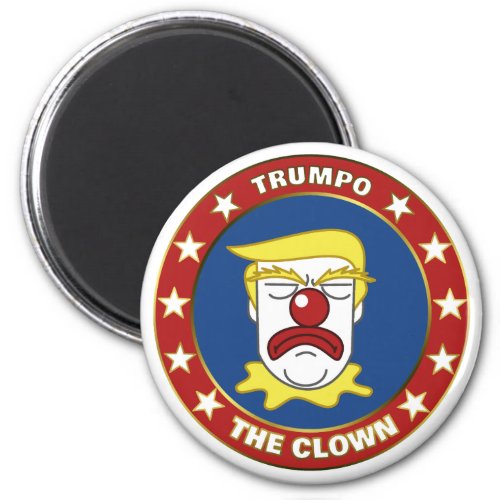 Trumpo the Clown _ Donald Trump Cartoon Magnet