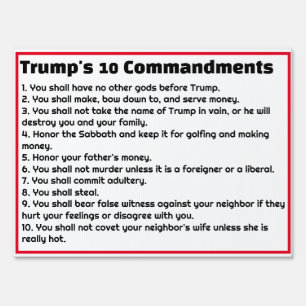 Trump's 10 Commandments Sign