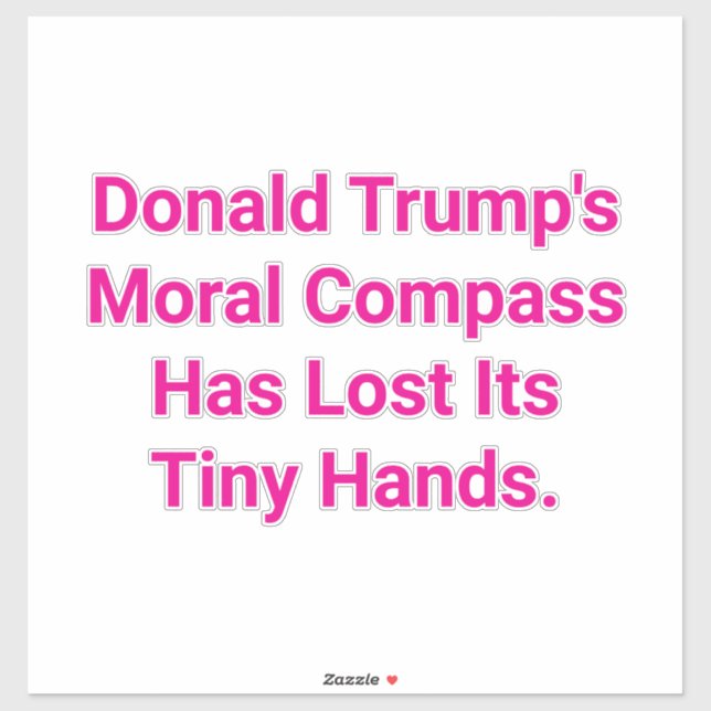Trump's Broken Morals Hankamer Artjunkhaus Love  Sticker (Sheet)