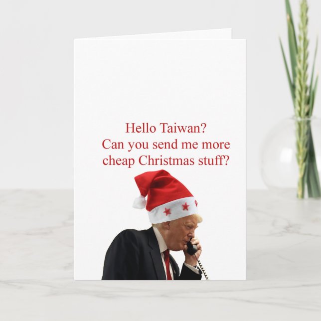 Trump's Christmas call to Taiwan Holiday Card (Front)