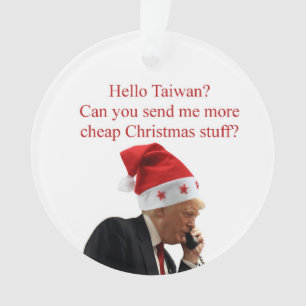 Trump's Christmas call to Taiwan Ornament