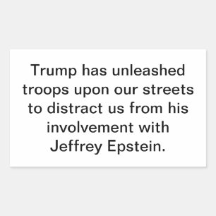 Trump's Epstein Distraction Hankamer Artjunkhaus  Rectangular Sticker
