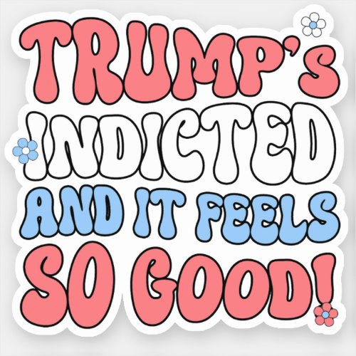 Trumps indicted and it feels so good sticker