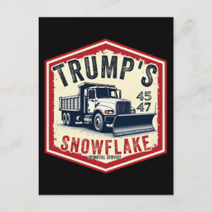 Trump's Snowflake Removal Service Funny Christmas Postcard