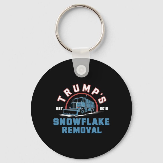 Trump's Snowflake Removal Service Funny Trump 2024 Keychain (Front)