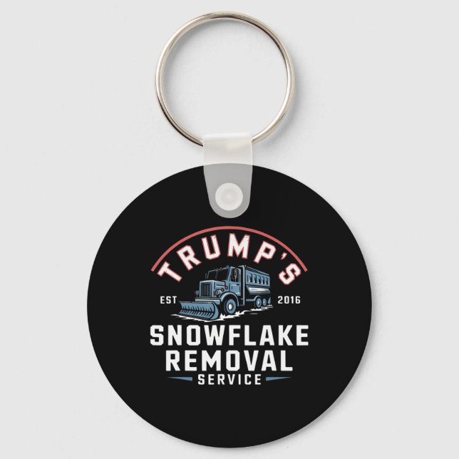 Trumps Snowflake Removal Service Funny Trump 2024  Keychain (Front)