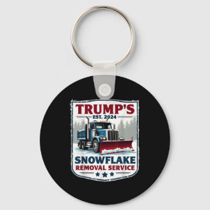 Trumps Snowflake Removal Service Funny Trump 2024  Keychain