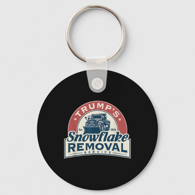 Trumps Snowflake Removal Service Funny Trump 2024  Keychain (Front)