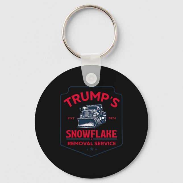 Trump's Snowflake Removal Service Funny Trump 2024 Keychain (Front)