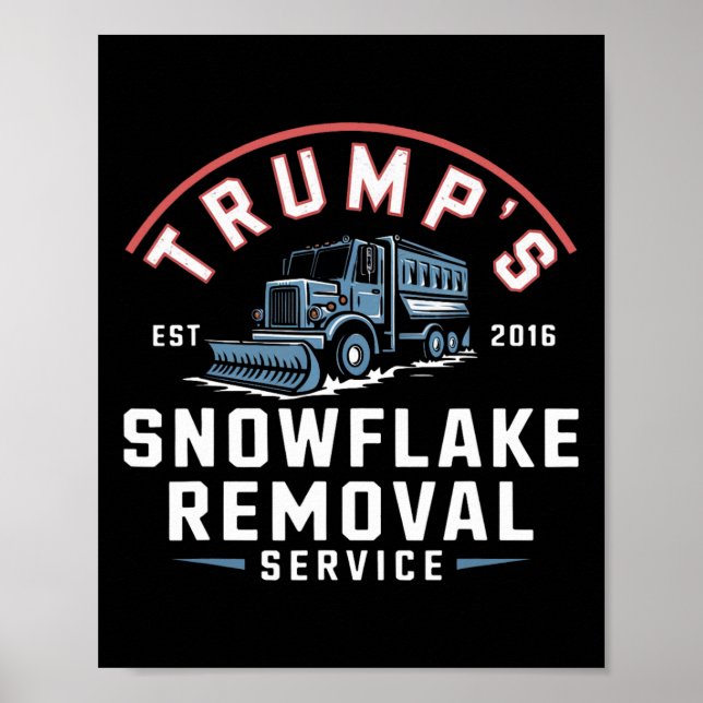 Trumps Snowflake Removal Service Funny Trump 2024  Poster (Front)