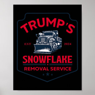 Trump's Snowflake Removal Service Funny Trump 2024 Poster
