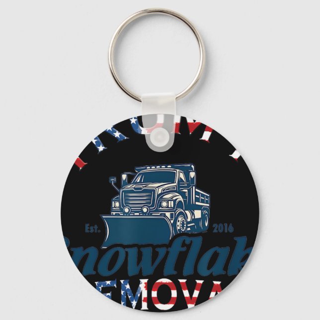 Trump's Snowflake Removal Service Funny Trump Vint Keychain (Front)