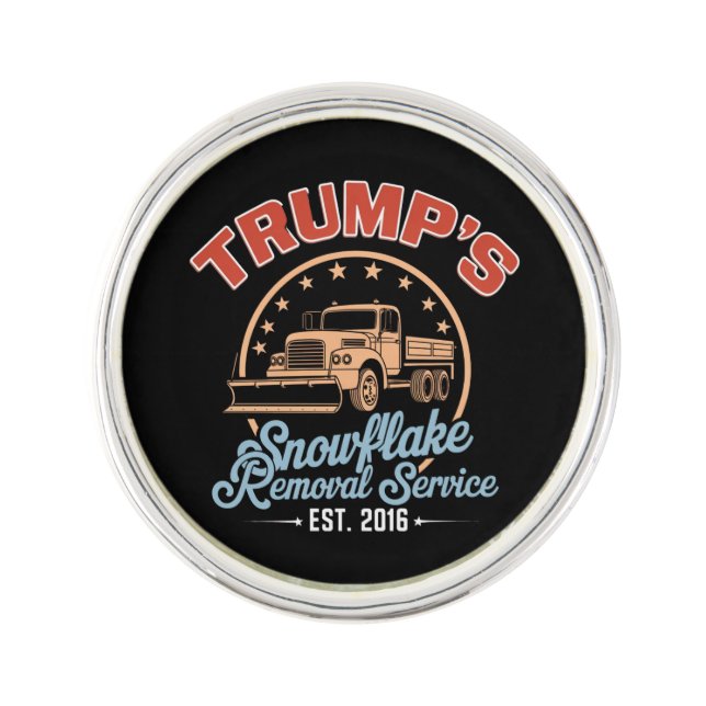 Trump's Snowflake Removal Service Trump 2024  Lapel Pin (Front)